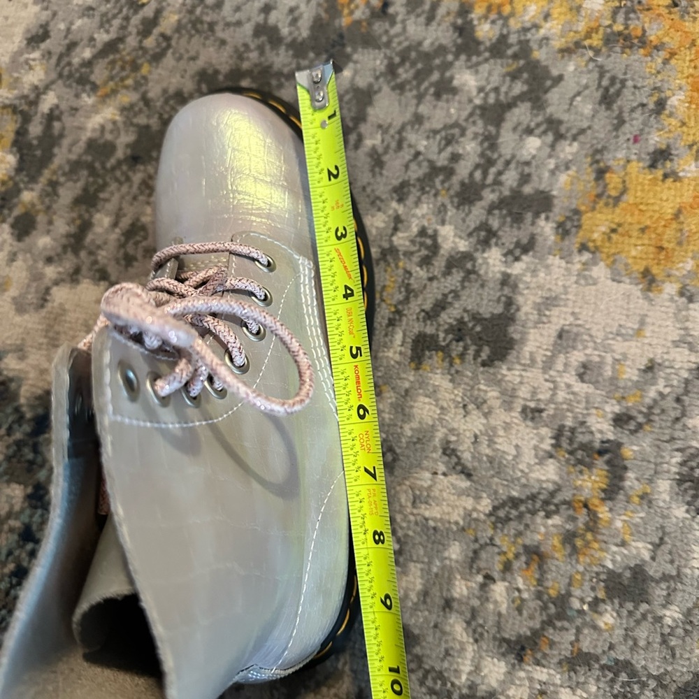 Rare Doc Dr Marten Pink Iridescent Crock Pascal 1460 Lace Up Boots 7 Womens - Picture 10 of 10